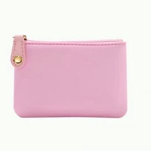 Stoney Clover Lane Pink Zip Card Case Pouch Wallet Coin Purse Pastel Pink NWT